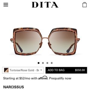 DITA Narcissus Tortise/Rose Gold Brown